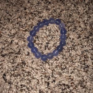 A purple beaded dress